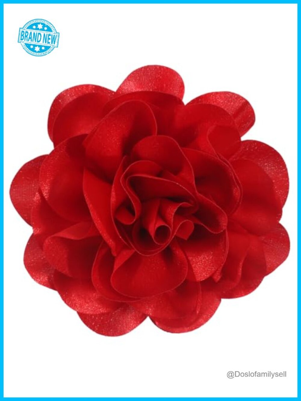 Fabric Art Rose Brooch Pin & Hair Clip Oversized Floral Lapel Pin for Women